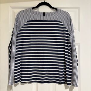 Vineyard Vines Navy Striped Women's Top